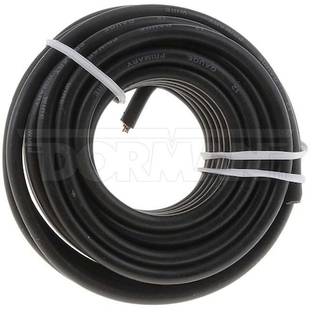 Motormite Primary Wire, Automotive, 12 AWG, Copper, Black, PVC Jacket, Stranded 85710